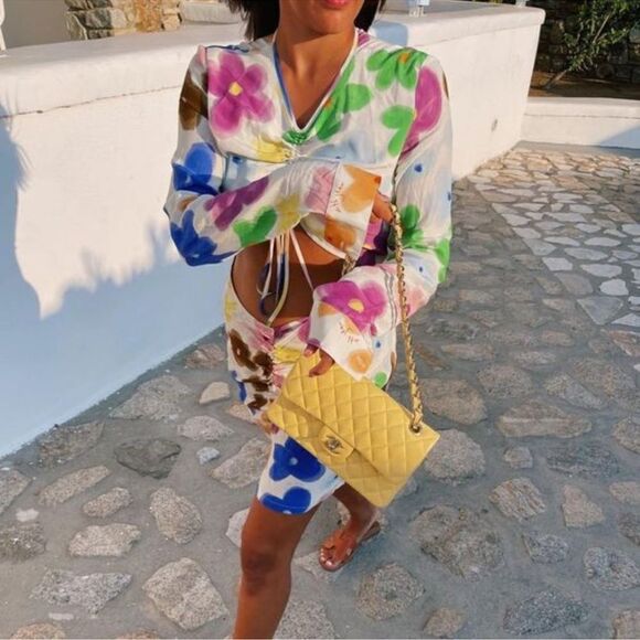 With Jéan Hermana Dress Viola Tricolour - Picture 5 of 12